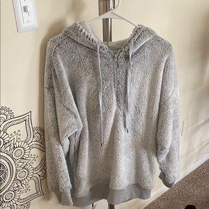 Cozy Gray Hooded Sweater
